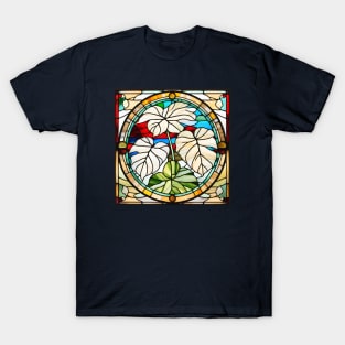 Albino Monstera Trio Stained Glass T-Shirt